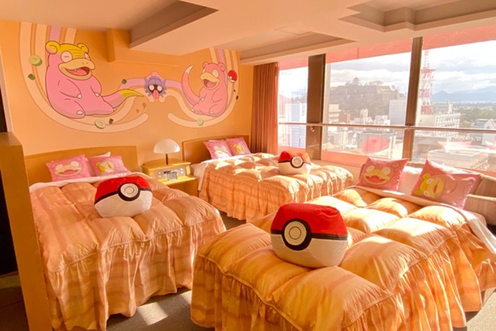 ▲丸龜PLAZA Hotel。　圖：公益社団法人香川県観光協会、Pokémon. ©Nintendo/Creatures Inc./GAME FREAK inc.／提供