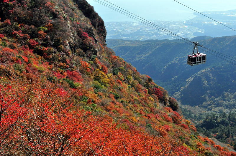  從雲仙纜車能遠眺有明海風景。    圖片提供：長崎縣觀光連盟