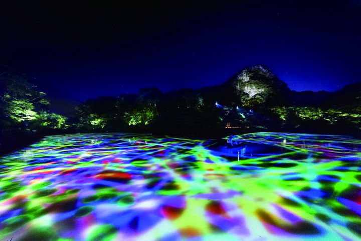 ▲「武雄光之巡禮」，將御船山樂園化為奇幻光影殿堂。　圖：佐賀縣觀光聯盟／提供